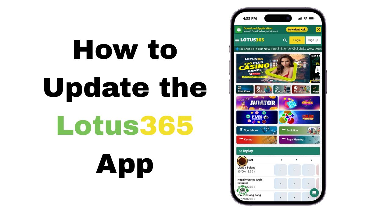 How to Update the Lotus365 App